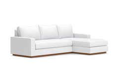 Harper 2pc Sleeper Sectional :: Leg Finish: Pecan / Sleeper Option: Memory Foam Mattress / Configuration: RAF - Chaise on the Right