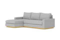 Harper 2pc Sleeper Sectional :: Leg Finish: Natural / Sleeper Option: Memory Foam Mattress / Configuration: LAF - Chaise on the Left