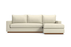 Harper 2pc Sleeper Sectional :: Leg Finish: Pecan / Sleeper Option: Memory Foam Mattress / Configuration: RAF - Chaise on the Right