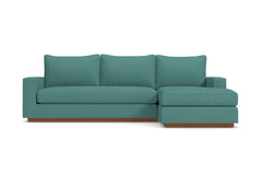 Harper 2pc Sleeper Sectional :: Leg Finish: Pecan / Sleeper Option: Deluxe Innerspring Mattress / Configuration: RAF - Chaise on the Right