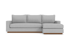 Harper 2pc Sleeper Sectional :: Leg Finish: Pecan / Sleeper Option: Memory Foam Mattress / Configuration: RAF - Chaise on the Right