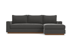 Harper 2pc Sleeper Sectional :: Leg Finish: Pecan / Sleeper Option: Deluxe Innerspring Mattress / Configuration: RAF - Chaise on the Right