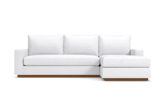 Harper 2pc Sleeper Sectional :: Leg Finish: Pecan / Sleeper Option: Memory Foam Mattress / Configuration: RAF - Chaise on the Right