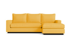 Harper Reversible Velvet Chaise Sofa :: Leg Finish: Espresso