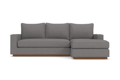 Harper Reversible Chaise Sleeper Sofa Bed :: Leg Finish: Pecan / Sleeper Option: Deluxe Innerspring Mattress