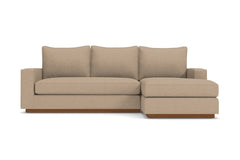 Harper Reversible Chaise Sleeper Sofa Bed :: Leg Finish: Pecan / Sleeper Option: Deluxe Innerspring Mattress