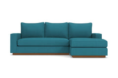 Harper Reversible Chaise Sleeper Sofa Bed :: Leg Finish: Pecan / Sleeper Option: Deluxe Innerspring Mattress