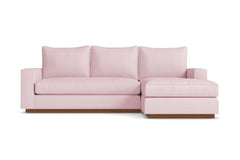 Harper Reversible Chaise Sleeper Sofa Bed :: Leg Finish: Pecan / Sleeper Option: Deluxe Innerspring Mattress