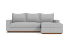 Harper Reversible Chaise Sleeper Sofa Bed :: Leg Finish: Pecan / Sleeper Option: Deluxe Innerspring Mattress