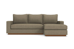 Harper Reversible Chaise Sleeper Sofa Bed :: Leg Finish: Pecan / Sleeper Option: Memory Foam Mattress