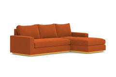 Harper 2pc Sleeper Sectional :: Leg Finish: Natural / Sleeper Option: Deluxe Innerspring Mattress / Configuration: RAF - Chaise on the Right