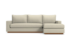 Harper 2pc Sleeper Sectional :: Leg Finish: Pecan / Sleeper Option: Memory Foam Mattress / Configuration: RAF - Chaise on the Right