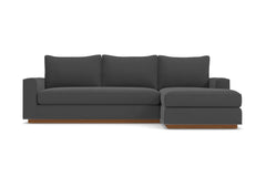 Harper Reversible Chaise Sleeper Sofa Bed :: Leg Finish: Pecan / Sleeper Option: Memory Foam Mattress