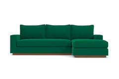 Harper Reversible Chaise Sleeper Sofa Bed :: Leg Finish: Pecan / Sleeper Option: Memory Foam Mattress
