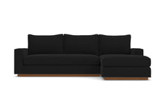 Harper Reversible Chaise Sleeper Sofa Bed :: Leg Finish: Pecan / Sleeper Option: Memory Foam Mattress