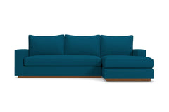 Harper Reversible Chaise Sleeper Sofa Bed :: Leg Finish: Pecan / Sleeper Option: Memory Foam Mattress