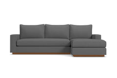 Harper Reversible Chaise Sleeper Sofa Bed :: Leg Finish: Pecan / Sleeper Option: Memory Foam Mattress