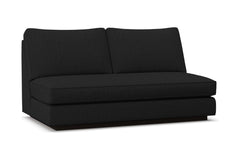 Harper Armless Apartment Size Sofa w/ Benchseat :: Leg Finish: Espresso