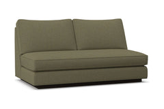 Harper Armless Apartment Size Sofa w/ Benchseat :: Leg Finish: Espresso