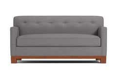 Harrison Ave Apartment Size Sleeper Sofa Bed :: Leg Finish: Pecan / Sleeper Option: Memory Foam Mattress