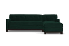 Harrison Ave 2pc Sleeper Sectional :: Leg Finish: Espresso / Configuration: RAF - Chaise on the Right / Sleeper Option: Deluxe Innerspring Mattress