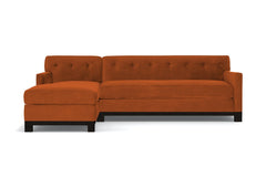 Harrison Ave 2pc Sleeper Sectional :: Leg Finish: Espresso / Configuration: LAF - Chaise on the Left / Sleeper Option: Deluxe Innerspring Mattress