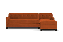 Harrison Ave 2pc Sleeper Sectional :: Leg Finish: Espresso / Configuration: RAF - Chaise on the Right / Sleeper Option: Deluxe Innerspring Mattress