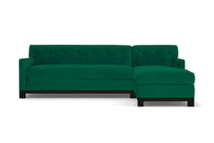 Harrison Ave 2pc Sleeper Sectional :: Leg Finish: Espresso / Configuration: RAF - Chaise on the Right / Sleeper Option: Deluxe Innerspring Mattress