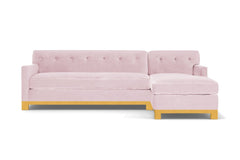 Harrison Ave 2pc Sleeper Sectional :: Leg Finish: Natural / Configuration: RAF - Chaise on the Right / Sleeper Option: Deluxe Innerspring Mattress