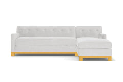 Harrison Ave 2pc Sleeper Sectional :: Leg Finish: Natural / Configuration: RAF - Chaise on the Right / Sleeper Option: Deluxe Innerspring Mattress