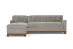 Harrison Ave 2pc Sleeper Sectional :: Leg Finish: Pecan / Configuration: LAF - Chaise on the Left / Sleeper Option: Deluxe Innerspring Mattress