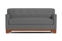 Harrison Ave Twin Size Sleeper Sofa Bed :: Leg Finish: Pecan / Sleeper Option: Memory Foam Mattress