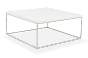 Kings Road Sq. Coffee Table WHITE/CHROME