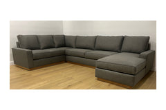 Custom Harper 3pc Sectional Sofa in STEEL