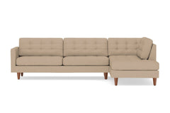 Lexington 2pc Sectional Sofa :: Leg Finish: Pecan / Configuration: RAF - Chaise on the Right