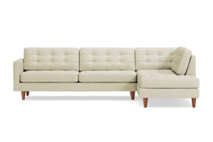 Lexington 2pc Sectional Sofa :: Leg Finish: Pecan / Configuration: RAF - Chaise on the Right