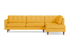 Lexington 2pc Sectional Sofa :: Leg Finish: Pecan / Configuration: RAF - Chaise on the Right