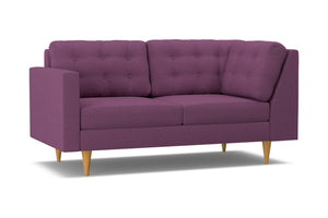 Logan Left Arm Corner Apt Size Sofa :: Leg Finish: Natural / Configuration: LAF - Chaise on the Left