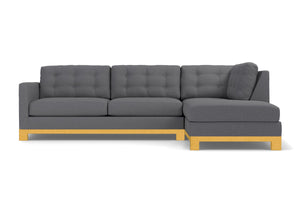 Logan Drive 2pc Sleeper Sectional Sofa :: Leg Finish: Natural / Configuration: RAF - Chaise on the Right / Sleeper Option: Deluxe Innerspring Mattress