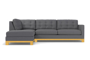 Logan Drive 2pc Sleeper Sectional Sofa :: Leg Finish: Natural / Configuration: LAF - Chaise on the Left / Sleeper Option: Deluxe Innerspring Mattress