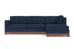 Logan Drive 2pc Sleeper Sectional Sofa :: Leg Finish: Pecan / Configuration: RAF - Chaise on the Right / Sleeper Option: Memory Foam Mattress