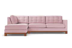 Logan Drive 2pc Sleeper Sectional Sofa :: Leg Finish: Pecan / Configuration: LAF - Chaise on the Left / Sleeper Option: Memory Foam Mattress