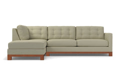 Logan Drive 2pc Sleeper Sectional Sofa :: Leg Finish: Pecan / Configuration: LAF - Chaise on the Left / Sleeper Option: Deluxe Innerspring Mattress