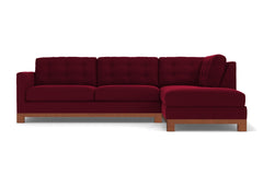 Logan Drive 2pc Sleeper Sectional Sofa :: Leg Finish: Pecan / Configuration: RAF - Chaise on the Right / Sleeper Option: Memory Foam Mattress