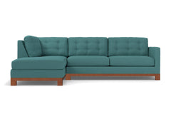 Logan Drive 2pc Sleeper Sectional Sofa :: Leg Finish: Pecan / Configuration: LAF - Chaise on the Left / Sleeper Option: Deluxe Innerspring Mattress