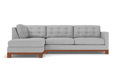 Logan Drive 2pc Sleeper Sectional Sofa :: Leg Finish: Pecan / Configuration: LAF - Chaise on the Left / Sleeper Option: Memory Foam Mattress