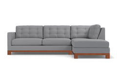 Logan Drive 2pc Sleeper Sectional Sofa :: Leg Finish: Pecan / Configuration: RAF - Chaise on the Right / Sleeper Option: Memory Foam Mattress