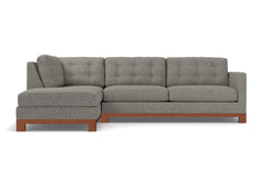 Logan Drive 2pc Sleeper Sectional Sofa :: Leg Finish: Pecan / Configuration: LAF - Chaise on the Left / Sleeper Option: Deluxe Innerspring Mattress