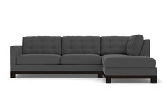 Logan Drive 2pc Sleeper Sectional Sofa :: Leg Finish: Espresso / Configuration: RAF - Chaise on the Right / Sleeper Option: Deluxe Innerspring Mattress