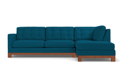 Logan Drive 2pc Sleeper Sectional Sofa :: Leg Finish: Pecan / Configuration: RAF - Chaise on the Right / Sleeper Option: Memory Foam Mattress